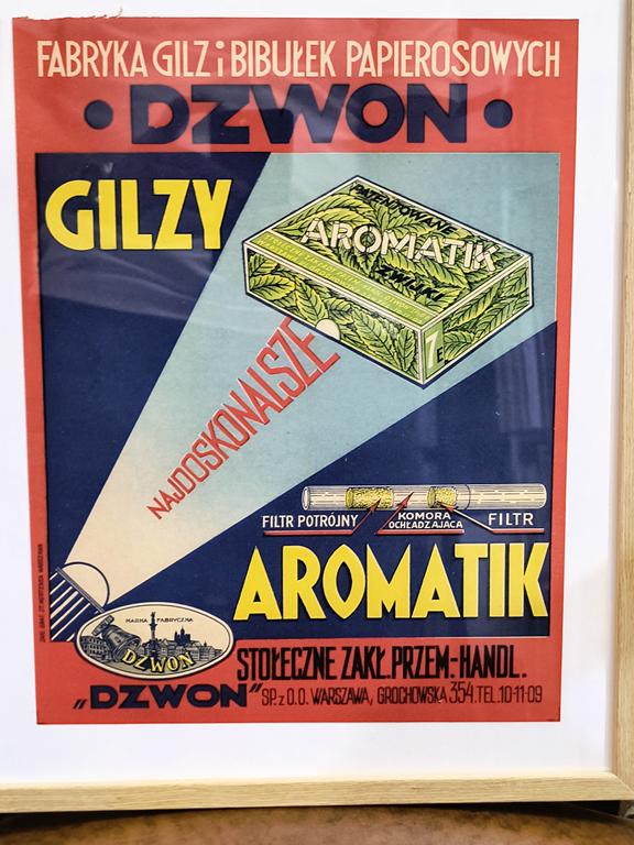 Plakat „GILZY - AROMATIK - Patentowane Zwijki - Najdoskonalsze” – lata 30-te