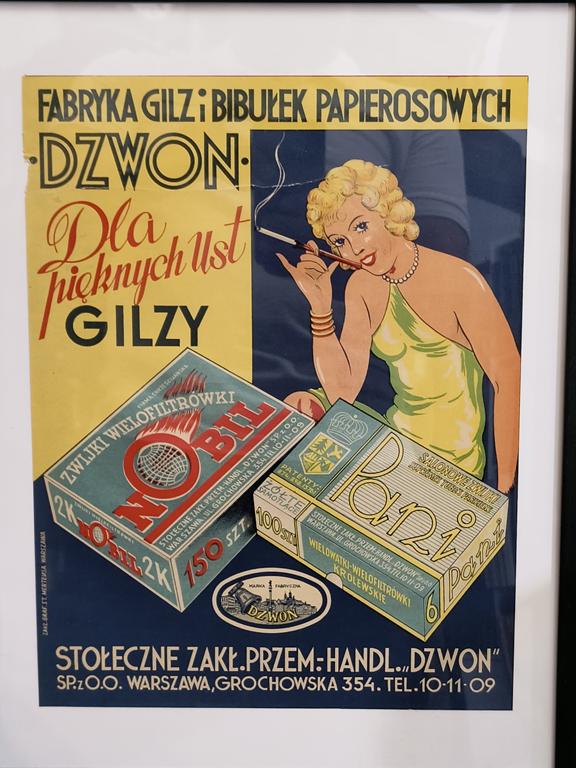 Plakat „Dla pięknych ust GILZY” – lata 30-te