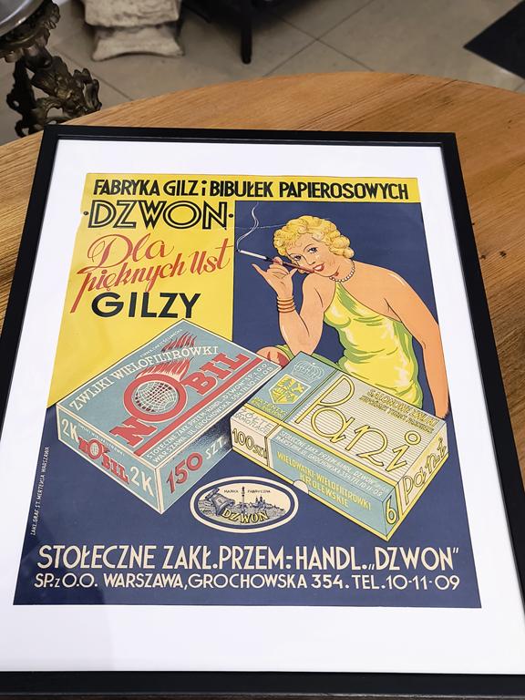 Plakat „Dla pięknych ust GILZY” – lata 30-te