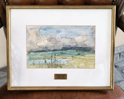 Obraz - akwarela "Zarastające jeziorko", Kazimierz KOPCZYŃSKI (1908-1992)