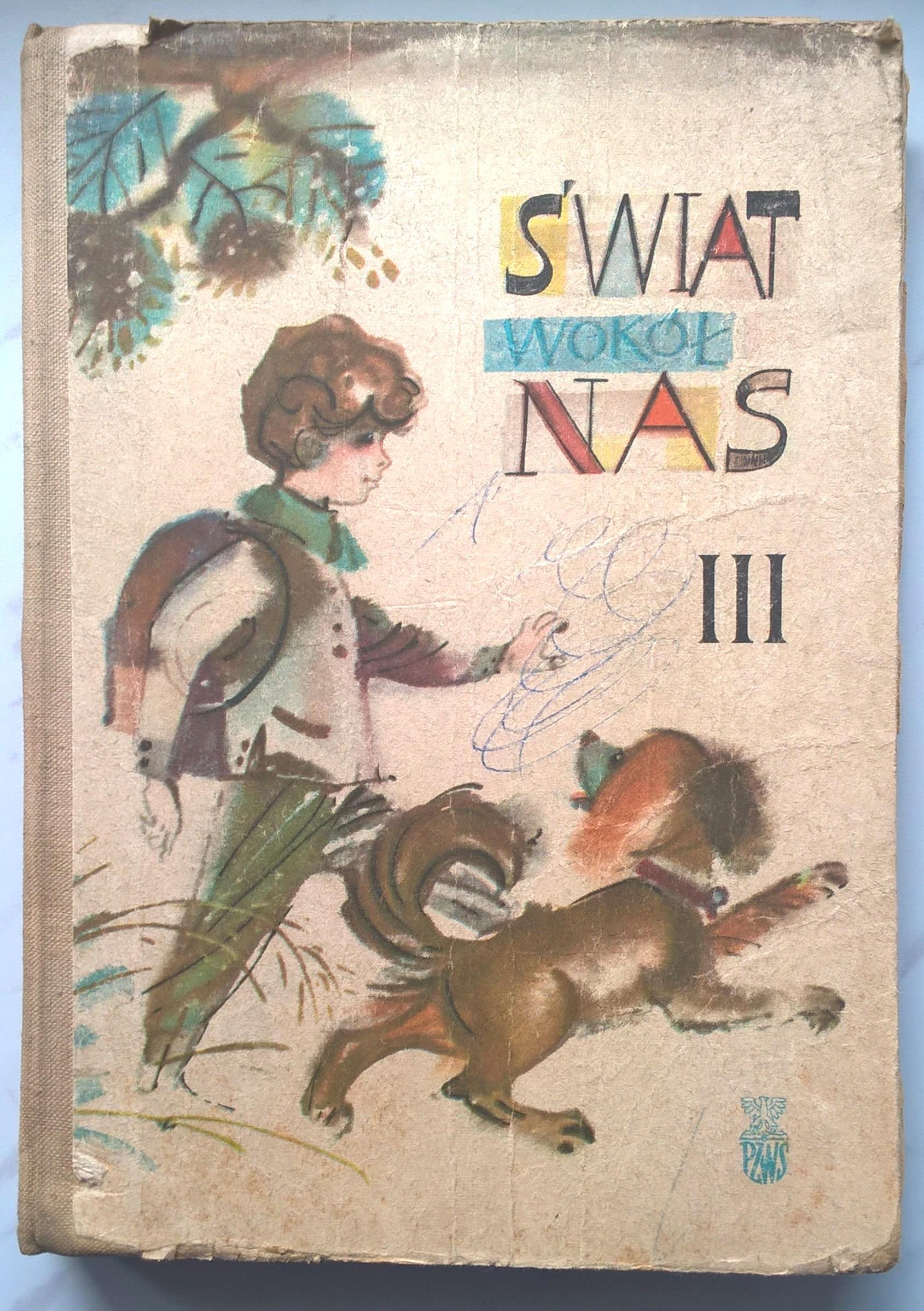 Książka dla dzieci "Świat wokół nas. Wiadomości o przyrodzie dla klasy III", 1971 r.