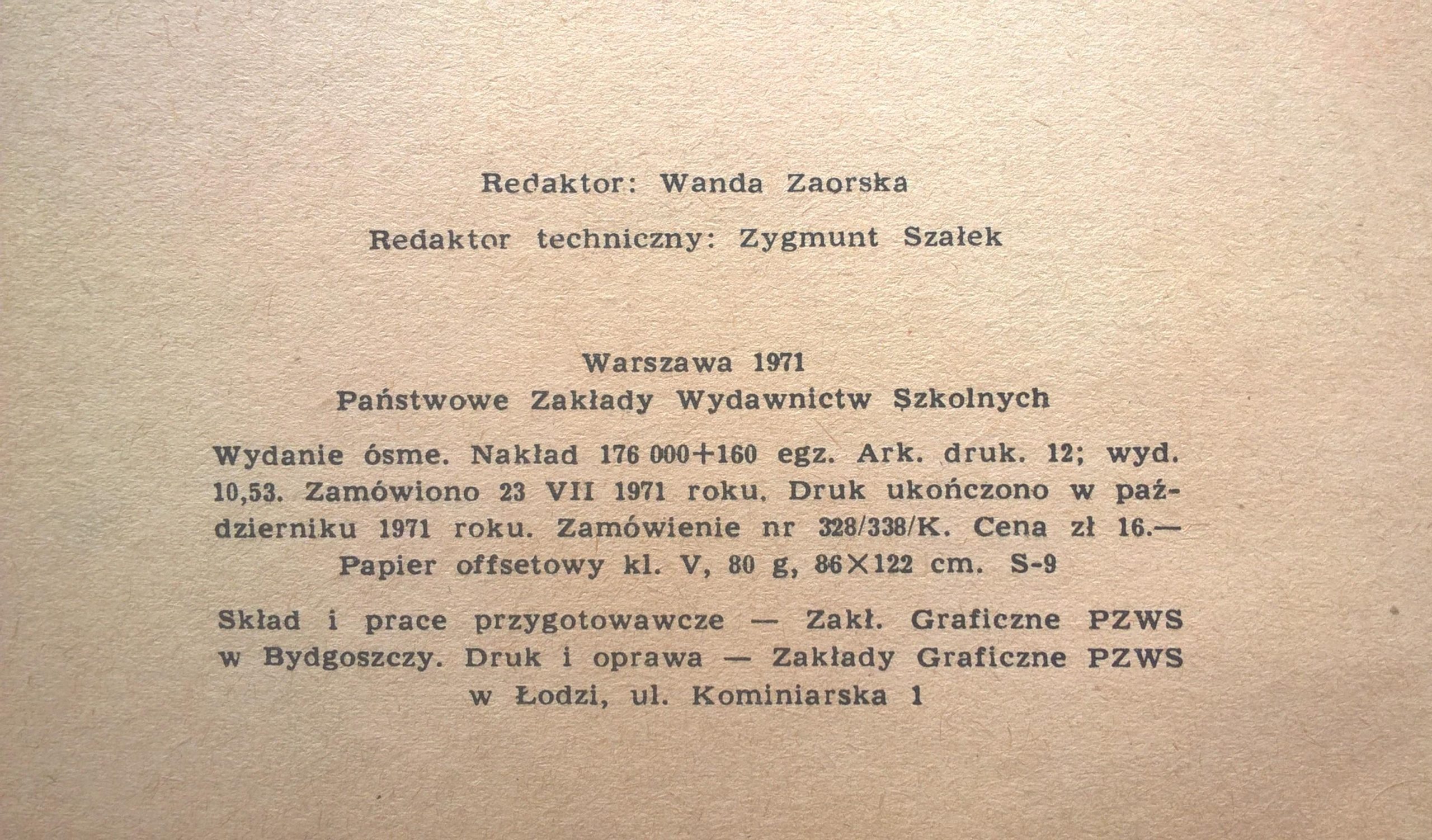 Książka dla dzieci "Świat wokół nas. Wiadomości o przyrodzie dla klasy III", 1971 r.