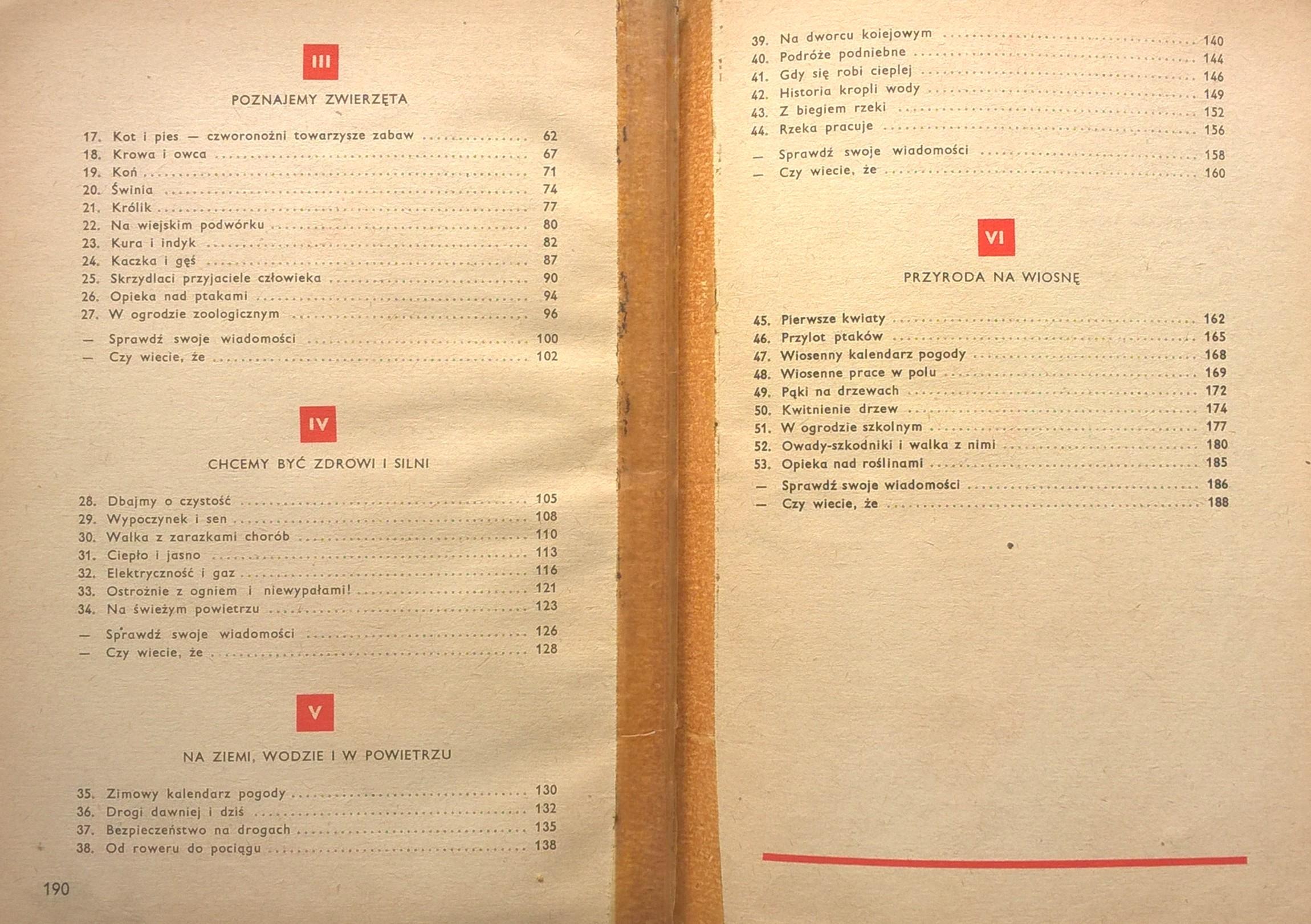 Książka dla dzieci "Świat wokół nas. Wiadomości o przyrodzie dla klasy III", 1971 r.