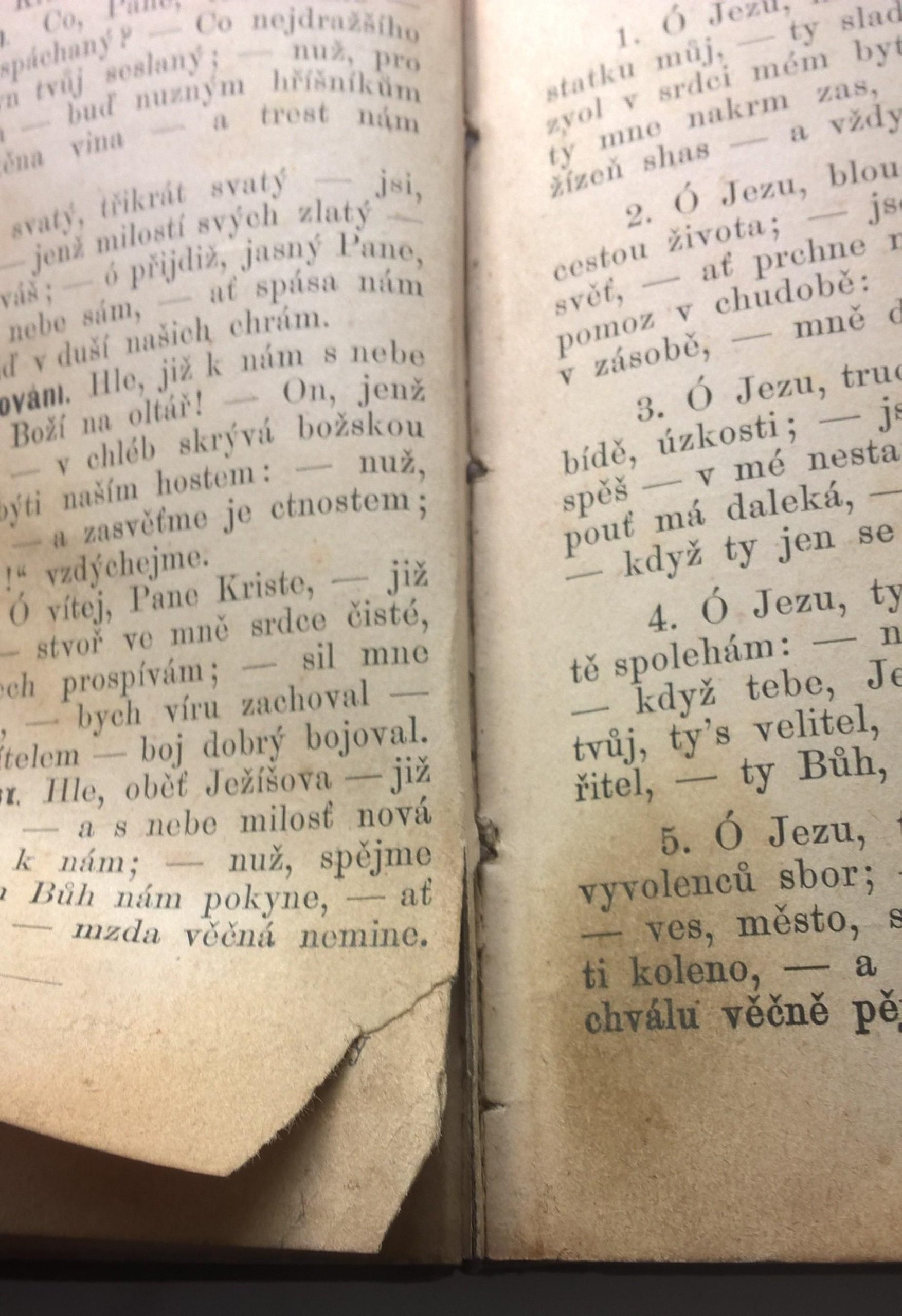 MALY KANCIONAL - zbiór pieśni i modlitw dla młodzieży katolickiej, 1889 r. - w języku czeskim