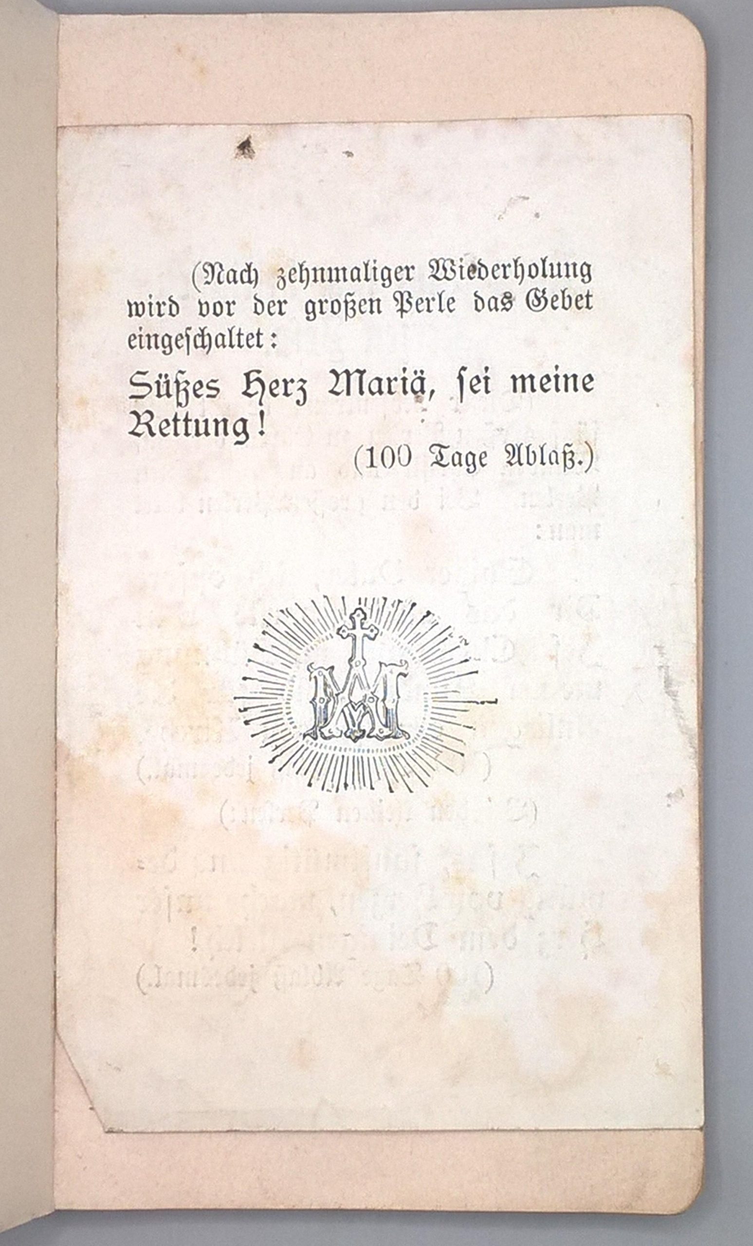 Książeczka modlitewna w języku niemieckim "Geistiger Pilgertag in Lourdes" - Duchowa pielgrzymka do Lourdes, 1909 r.