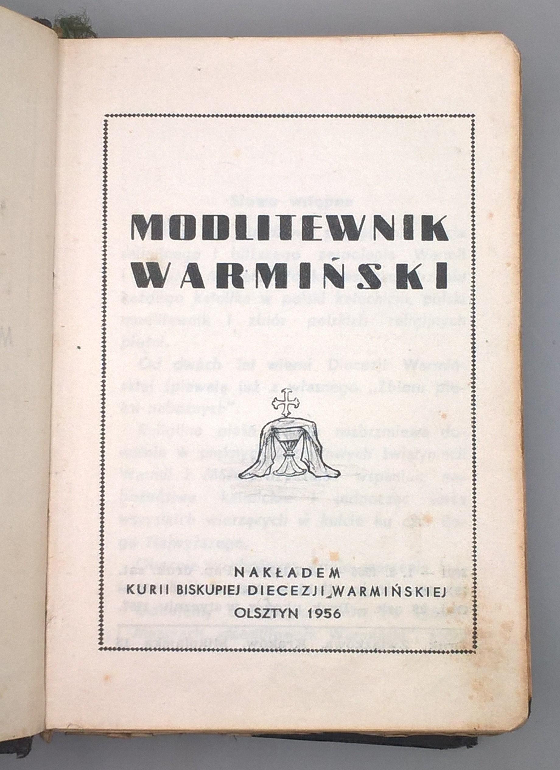 "Modlitewnik warmiński", 1956 r.