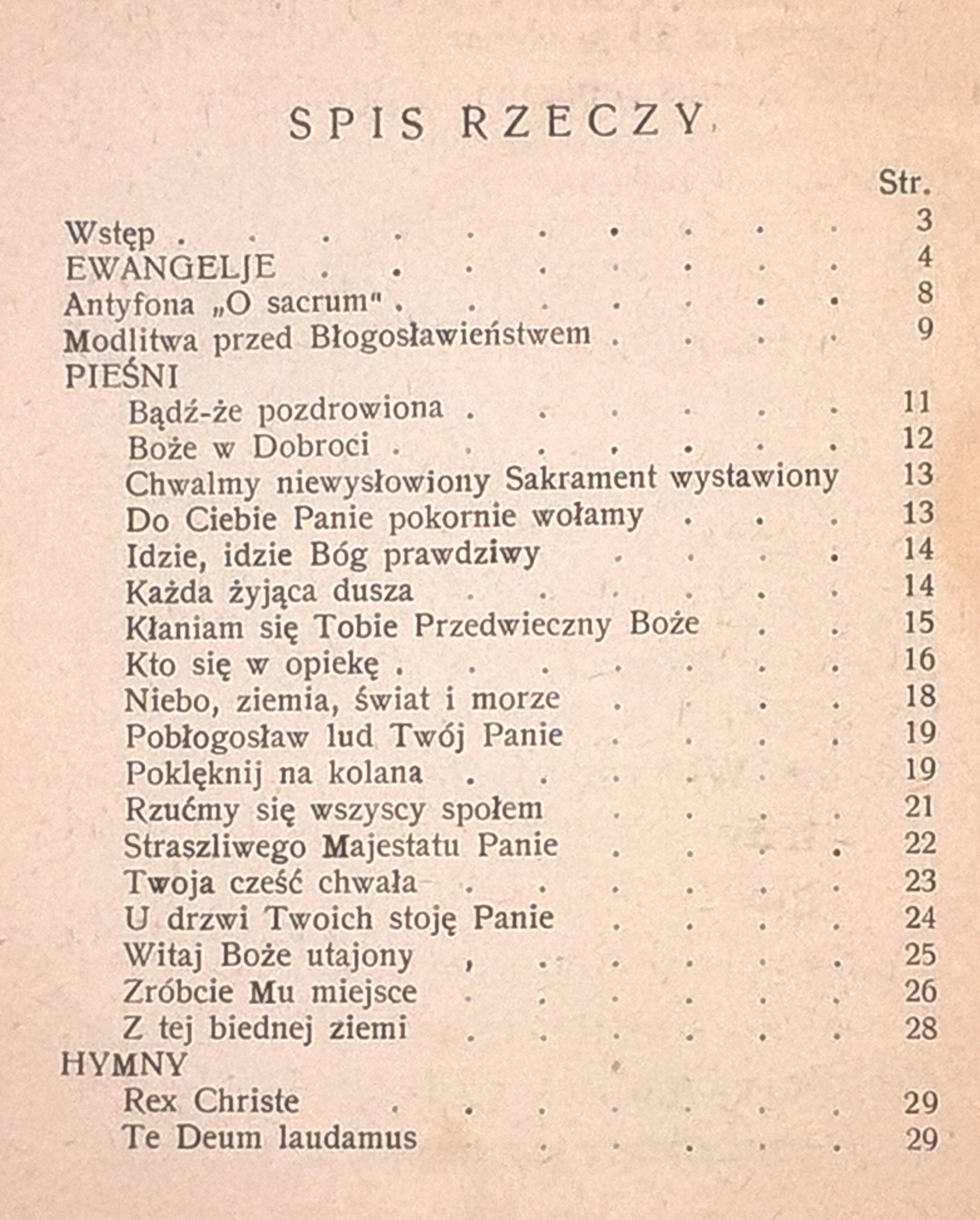 Książeczka "Ewangelie i pieśni na procesję Bożego Ciała", 1932 r.