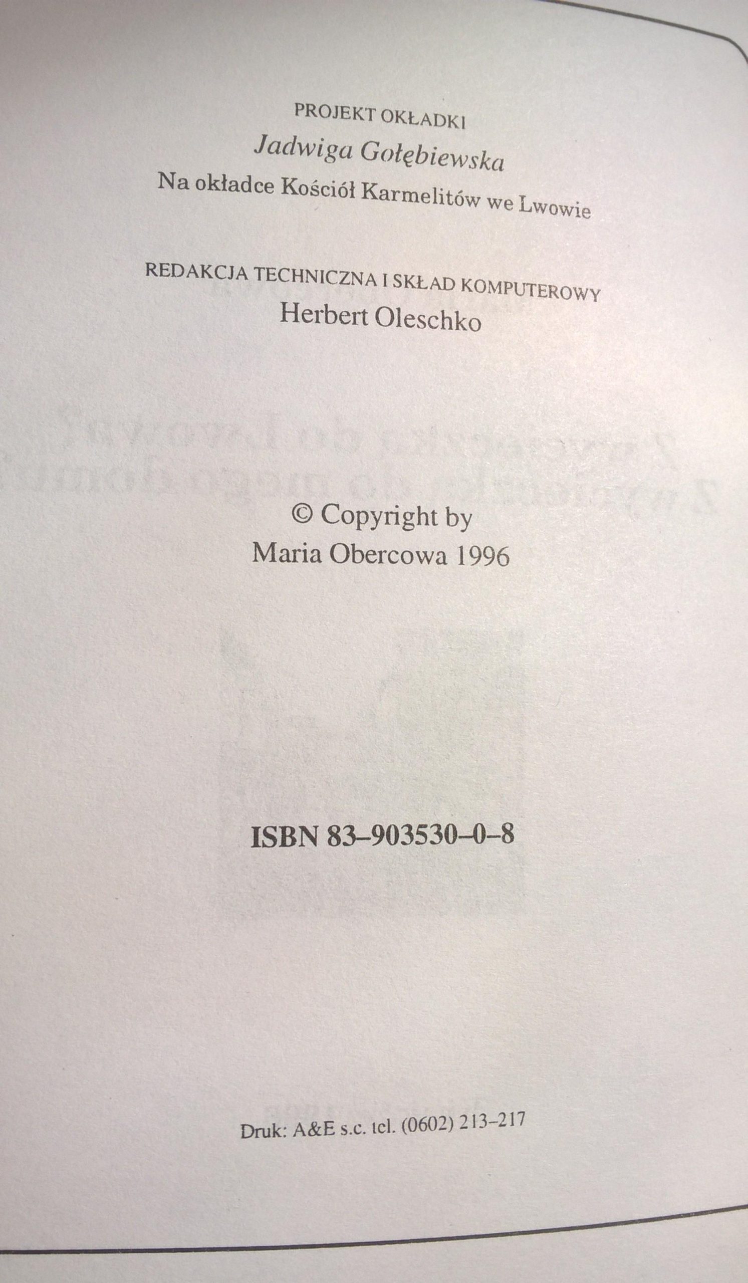 Książka "Z wycieczką do Lwowa" Z wycieczką do mego domu" Maria Obercowa, 1996 r.