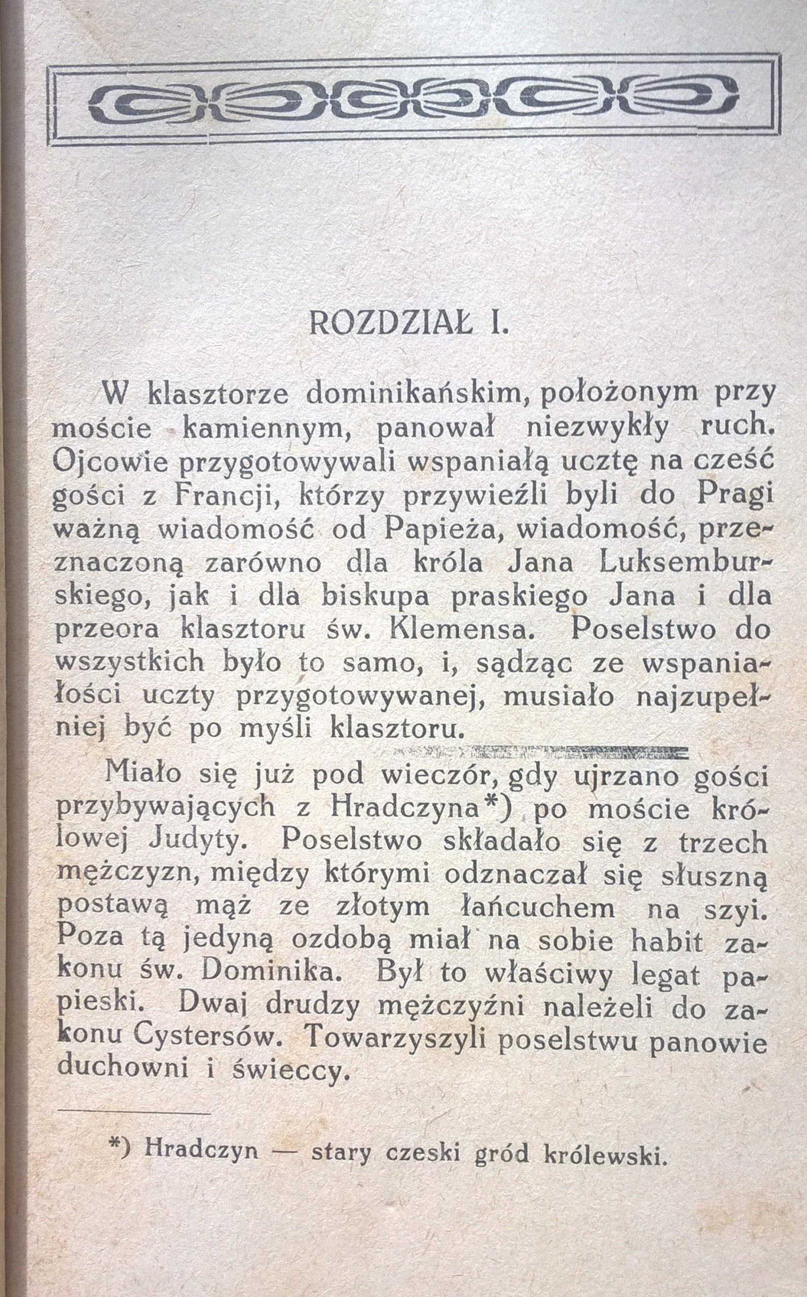 Książka "Brzask. Opowiadanie z życia czeskiego XIV stólecia" Alois Adlof, 1922 r.