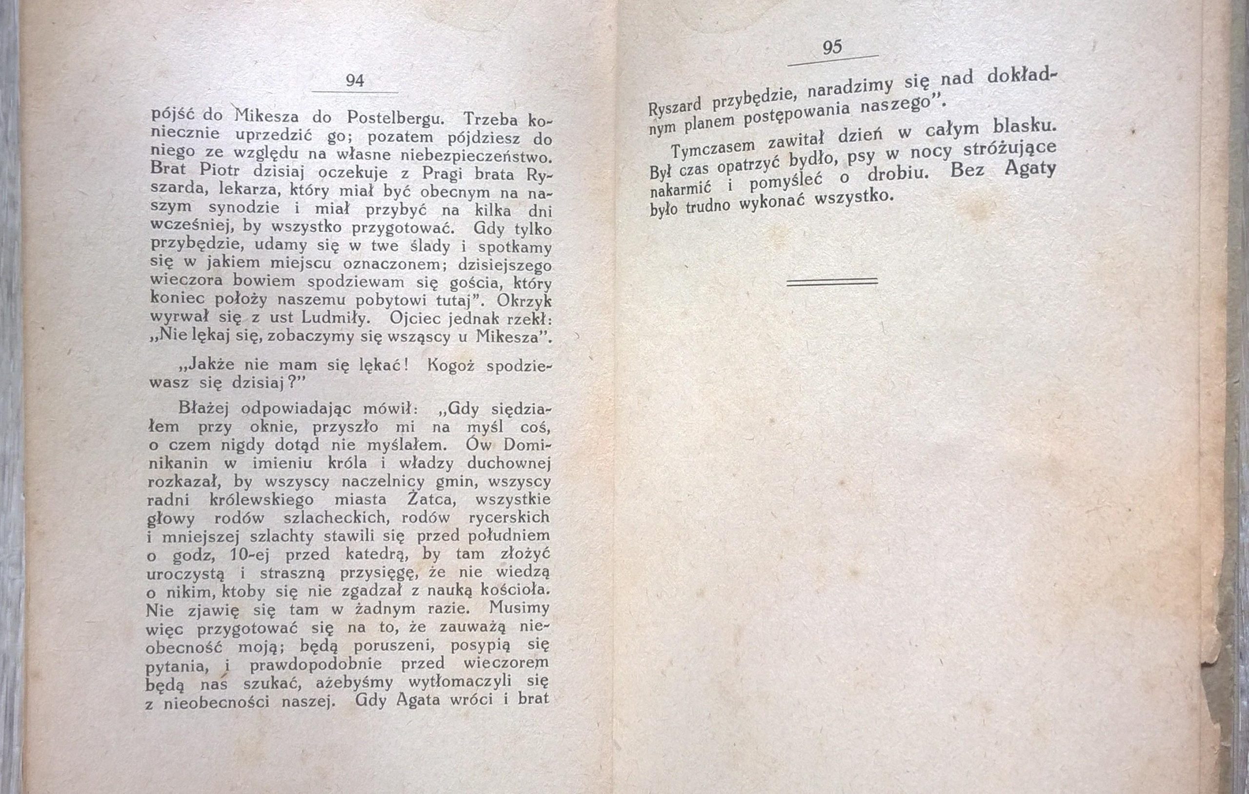 Książka "Brzask. Opowiadanie z życia czeskiego XIV stólecia" Alois Adlof, 1922 r.