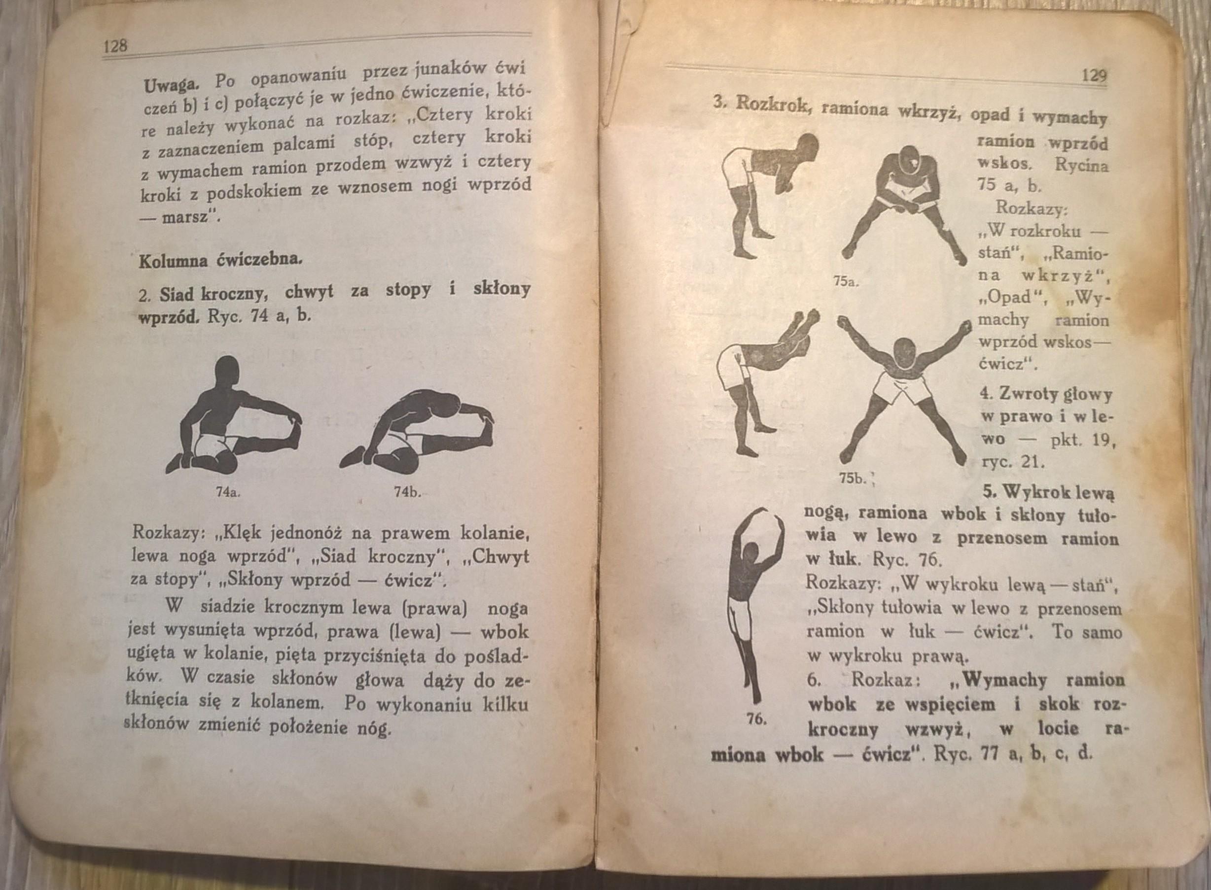 Książka "Szkoła junaka. Podręcznik instruktora przysposobienia wojskowego - WYCHOWANIE FIZYCZNE", 1933 r.