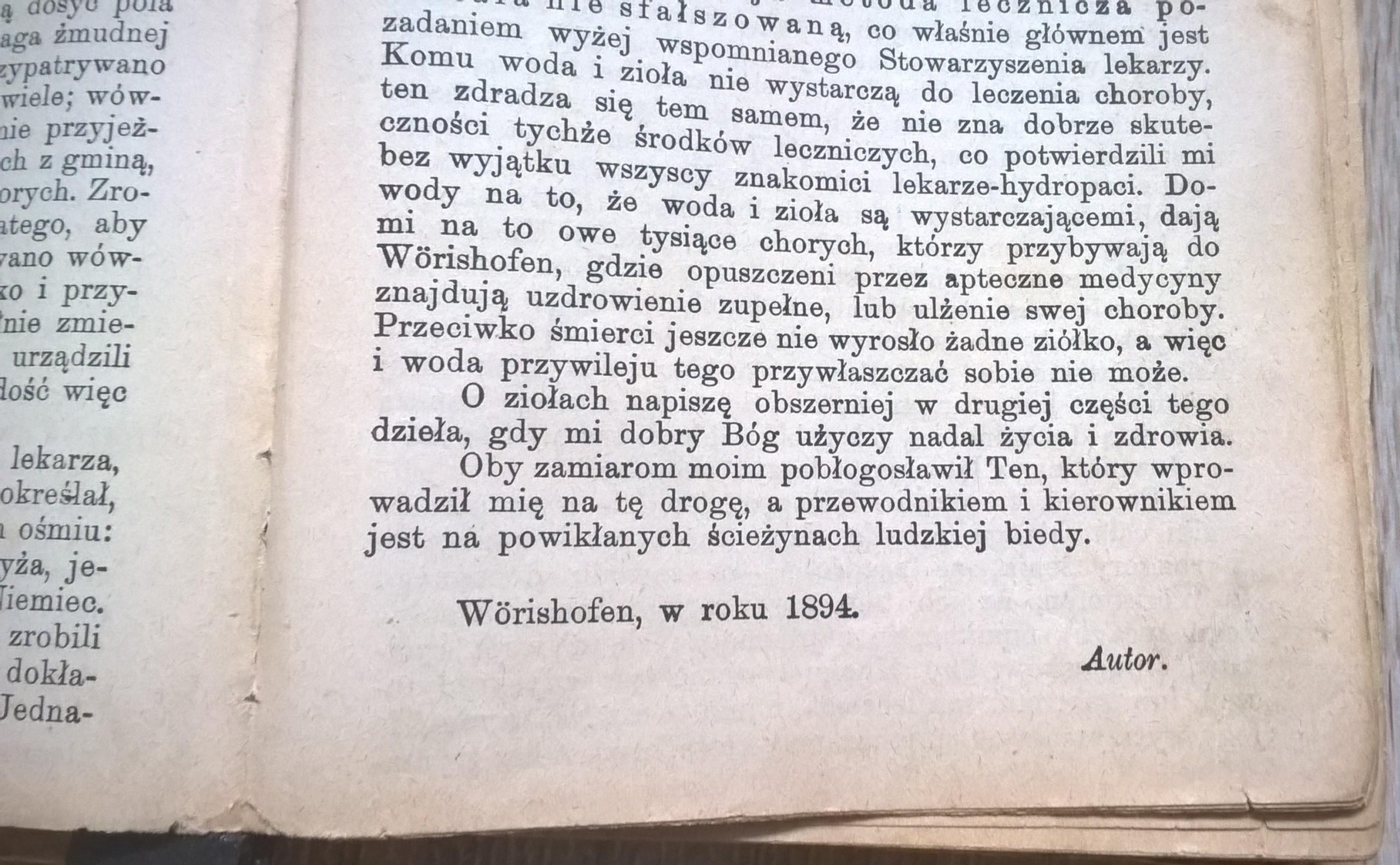 Książka "Mój testament dla zdrowych i chorych" Sebastian Kneipp, 1895?