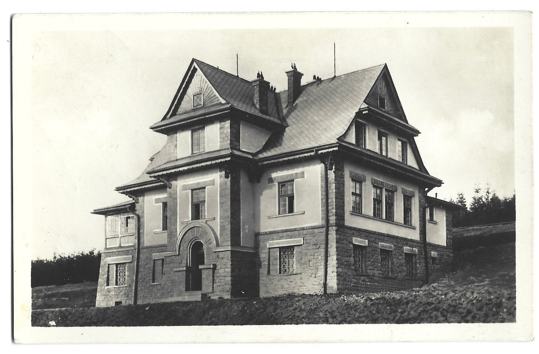 Pocztówka - Schronisko na Kozubowej (Czechy), 1932 r.
