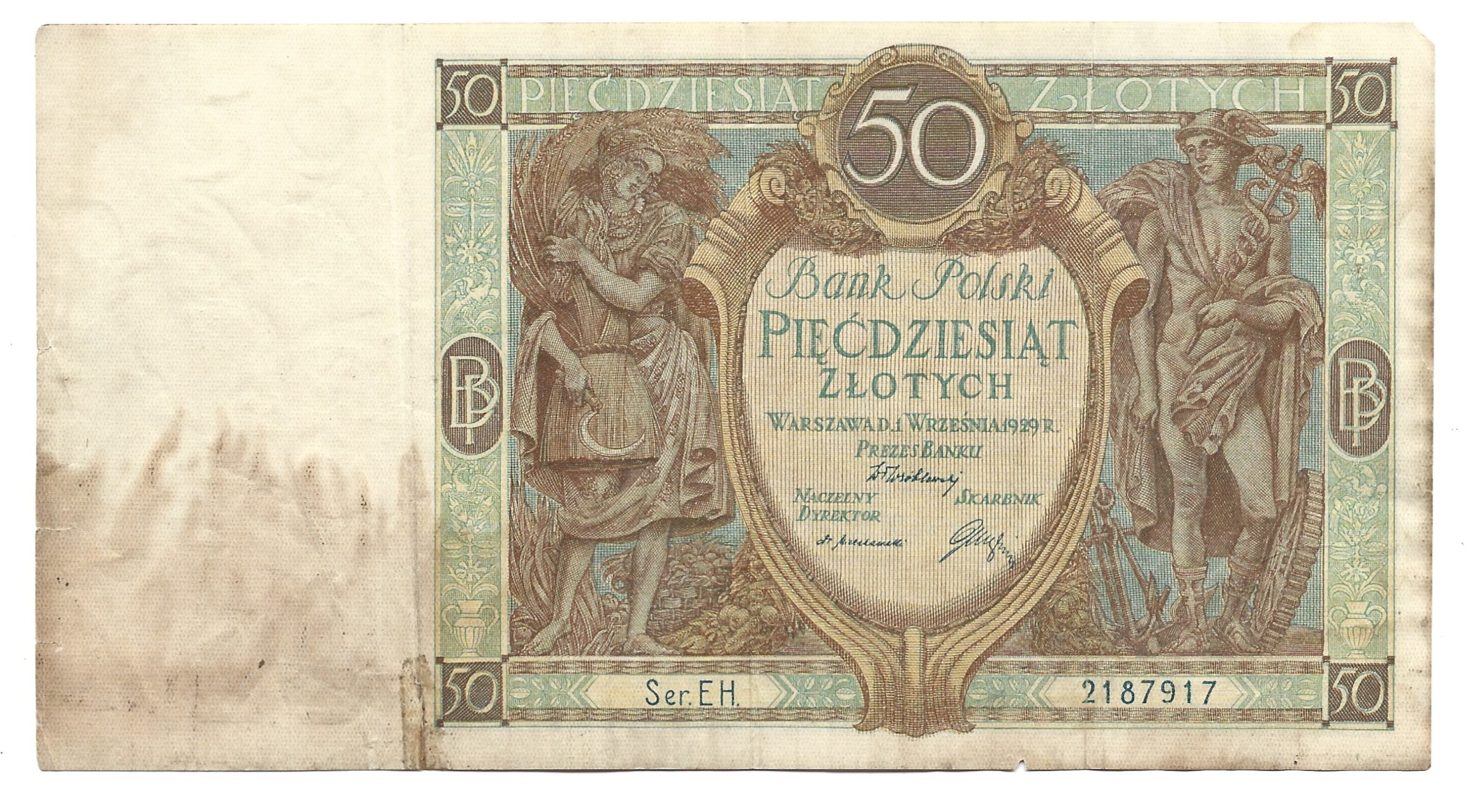 Zestaw banknotów polskich (7 sztuk) - 50 złotych