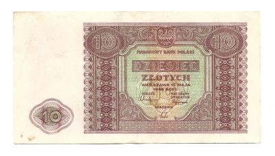 Banknot – 10 złotych, 1946 r. – Narodowy Bank Polski