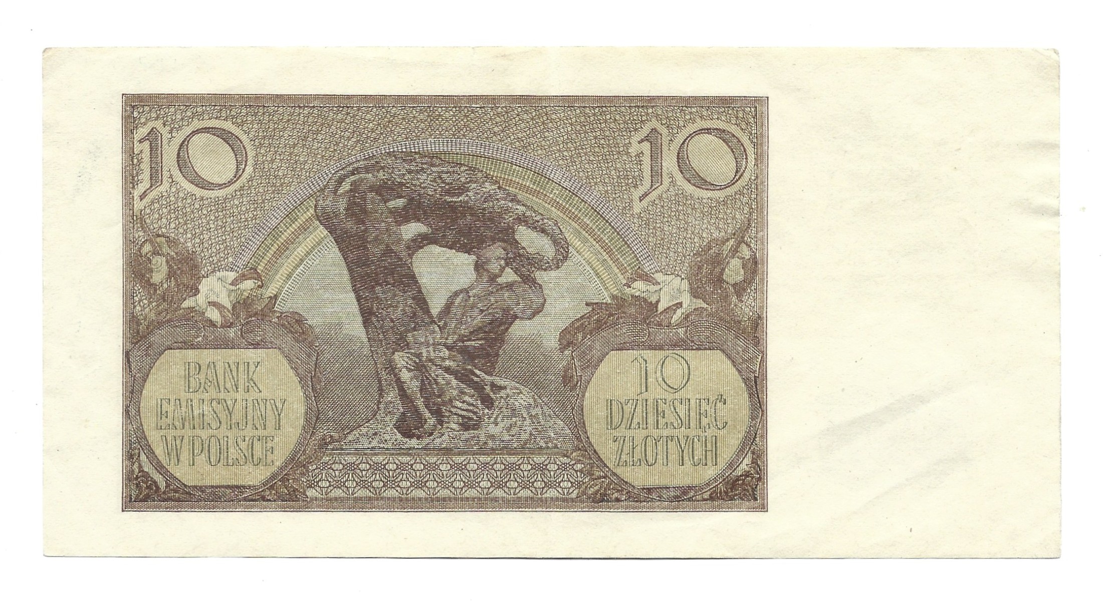 Banknot – 10 (dziesięć) złotych, 1940 r. – Bank Emisyjny w Polsce