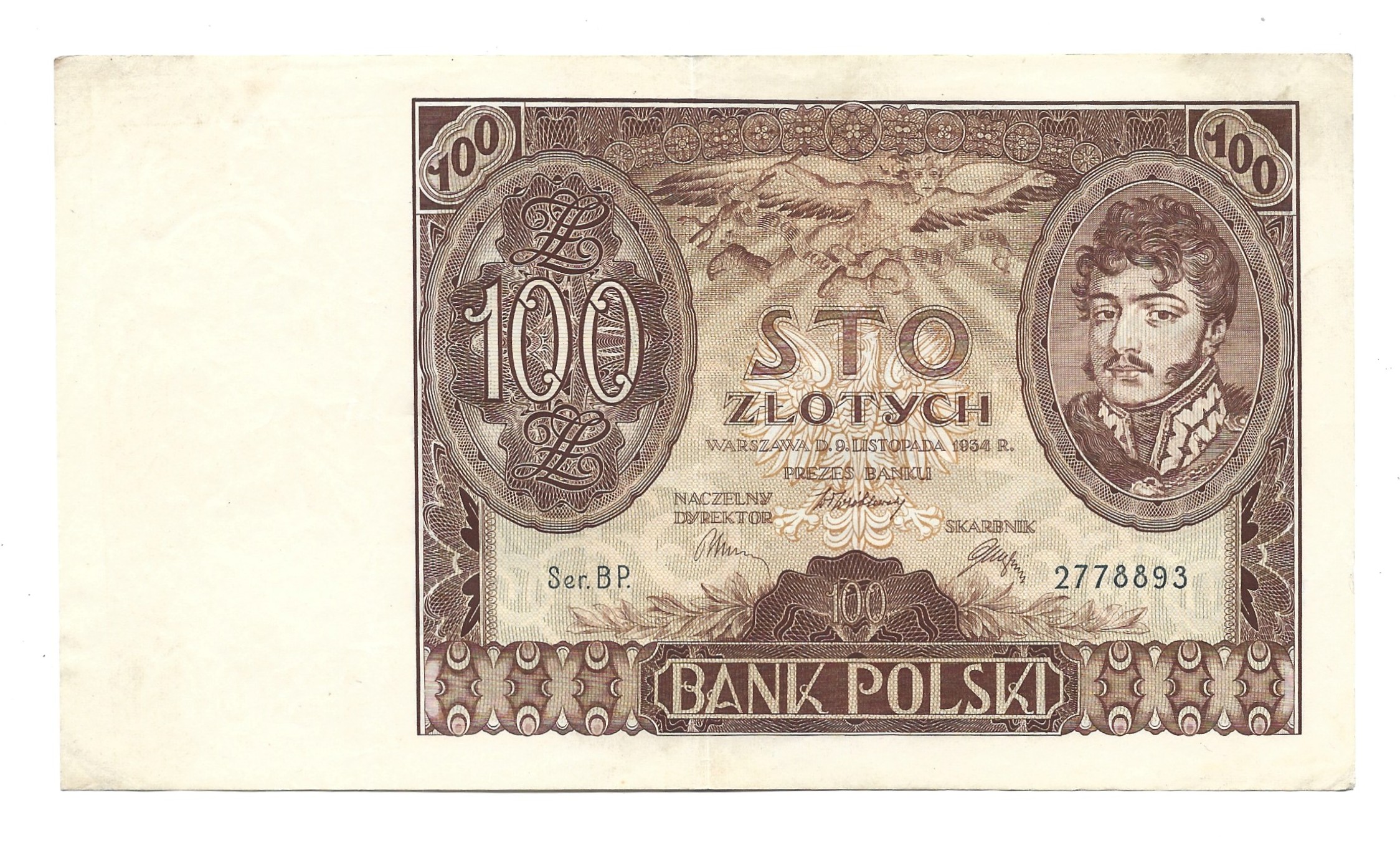 Banknot – 100 ZŁOTYCH, 1934 r. – Bank Polski