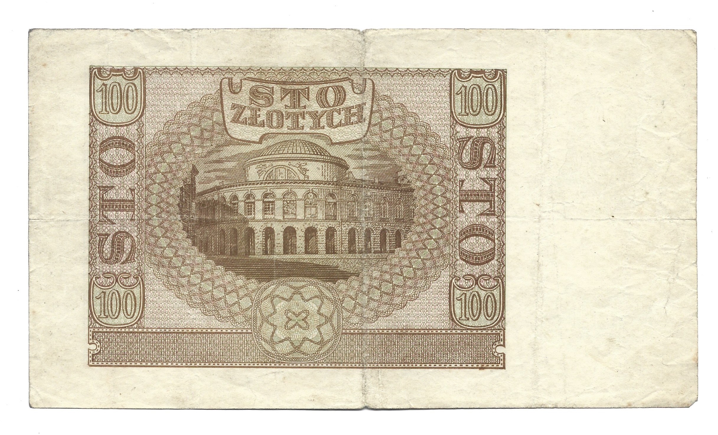 Banknot – 100 ZŁ (sto złotych), 1940 r. – Bank Emisyjny w Polsce