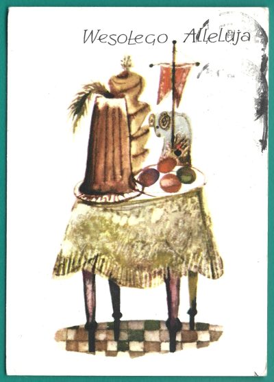 Pocztówka - Wesołego Alleluja - Bohdan Wróblewski, 1966 r.
