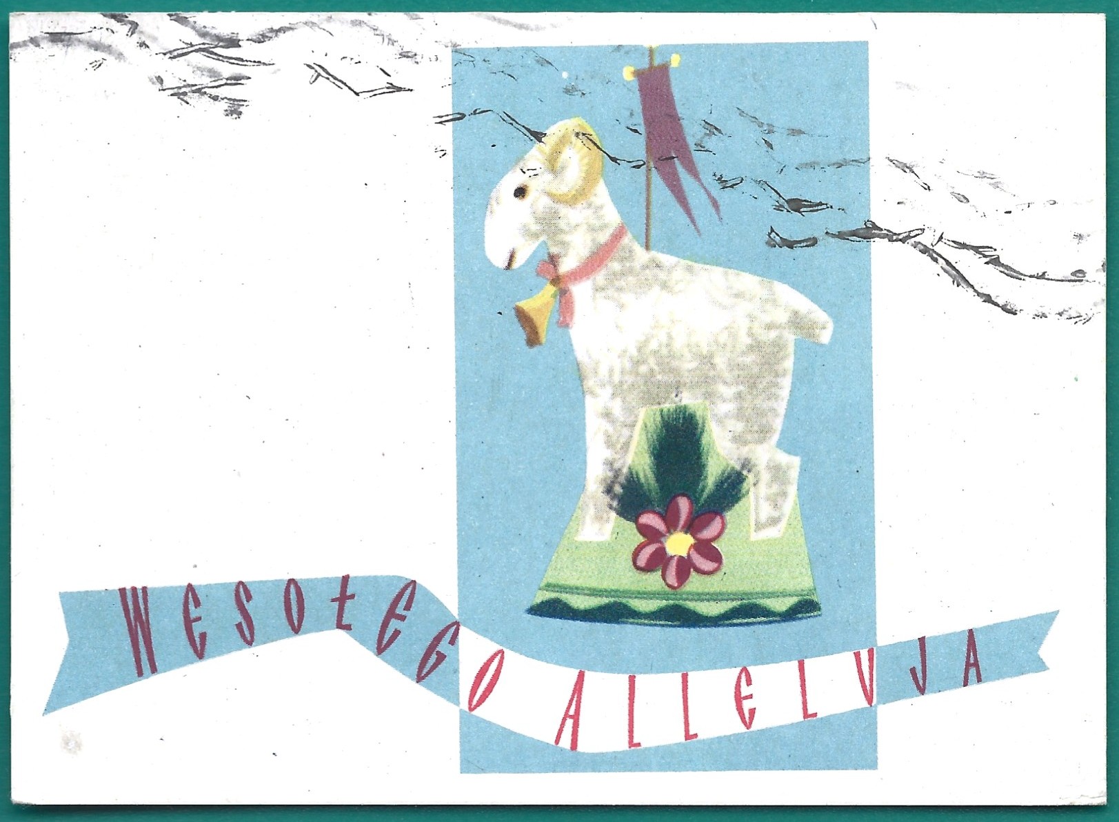 Pocztówka wielkanocna WESOŁEGO ALLELUJA – Ryszard Sulikowski, 1960 r.