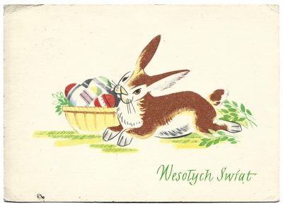 Pocztówka wielkanocna WESOŁYCH ŚWIĄT – Cz. Borowczyk