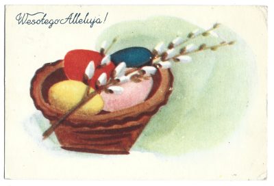 Pocztówka wielkanocna WESOŁEGO ALLELUJA!, 1961 r.