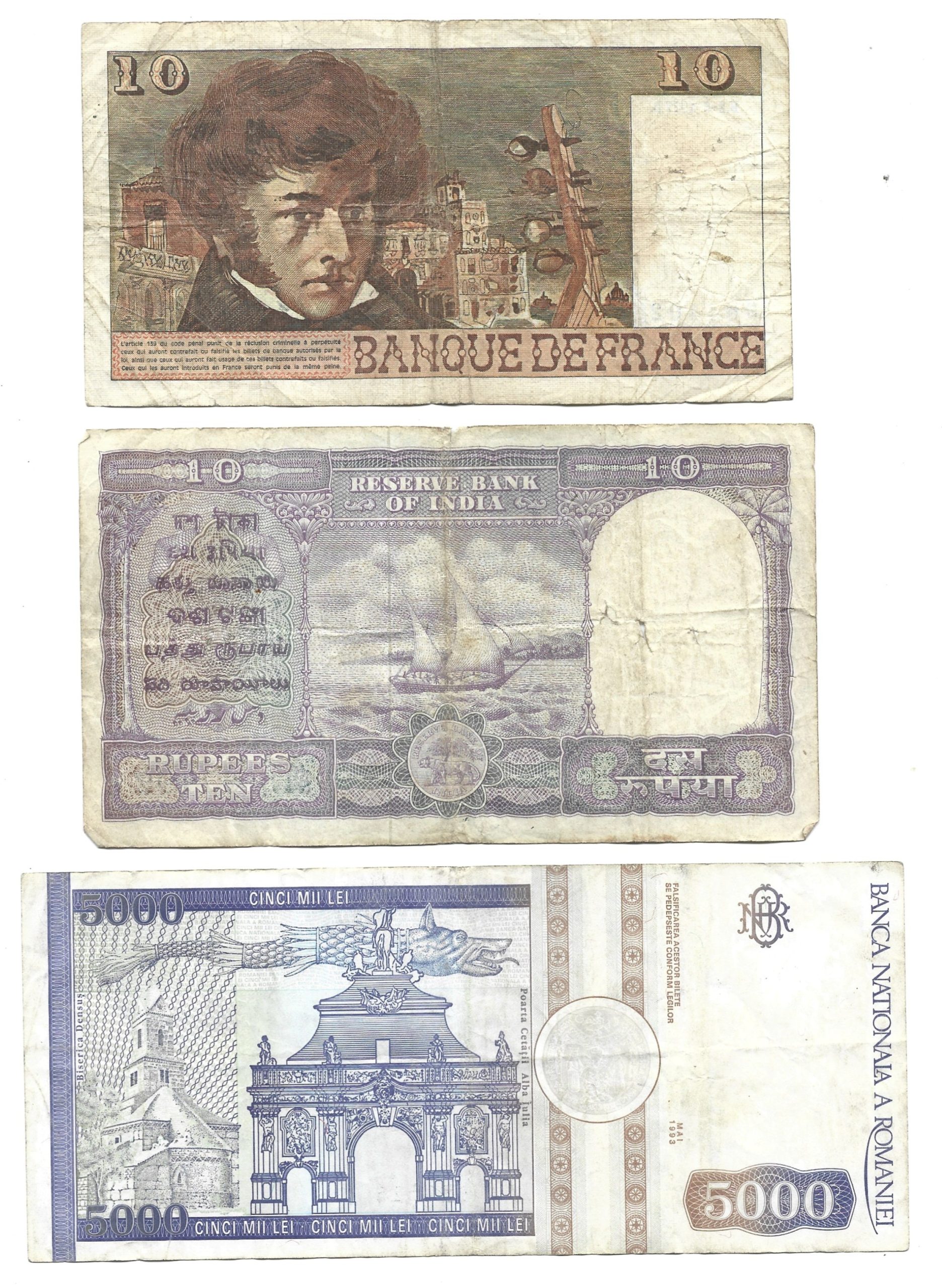 Zestaw banknotów zagranicznych - 19 sztuk