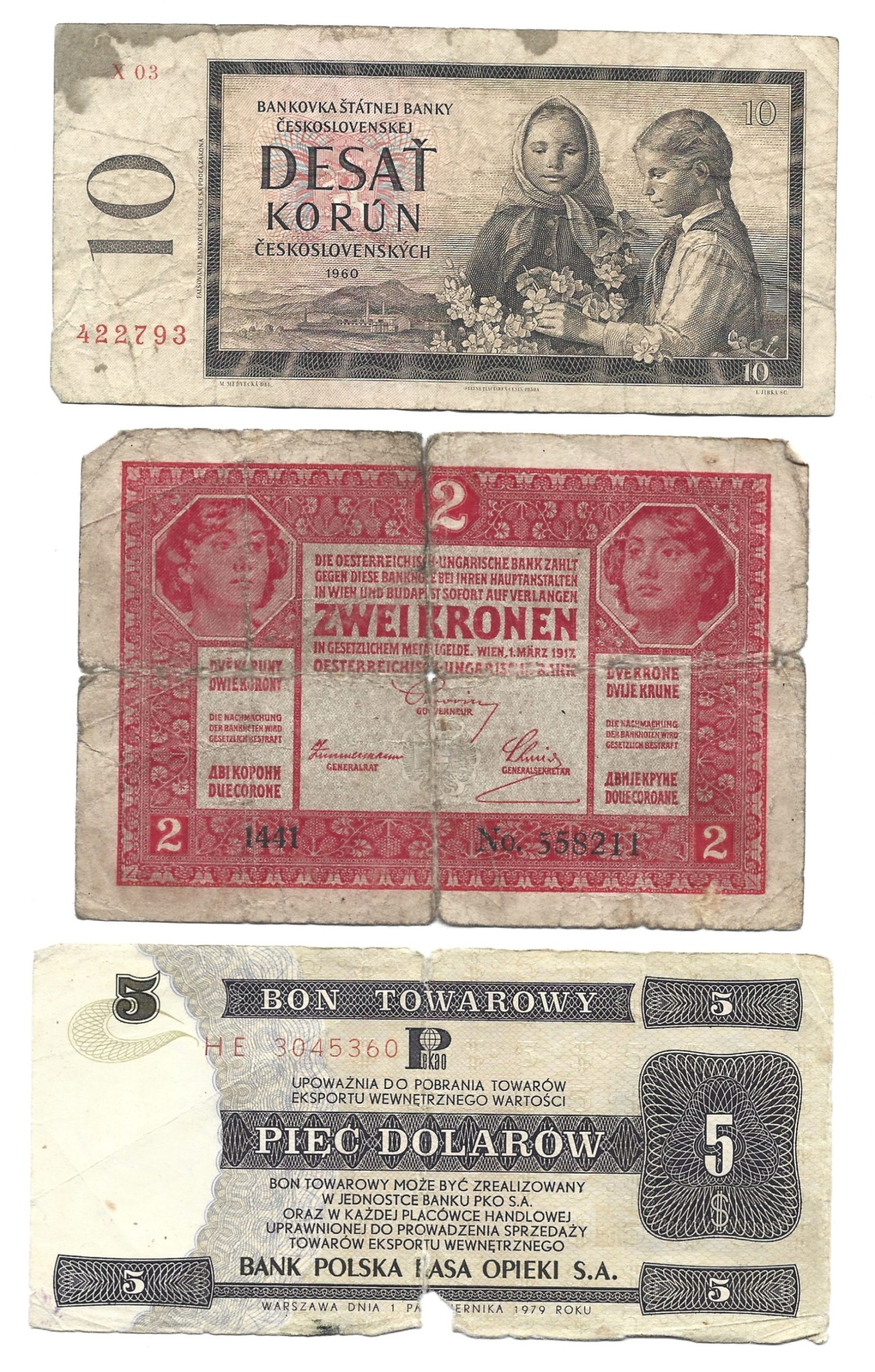 Zestaw banknotów z różnych krajów - 24 sztuki