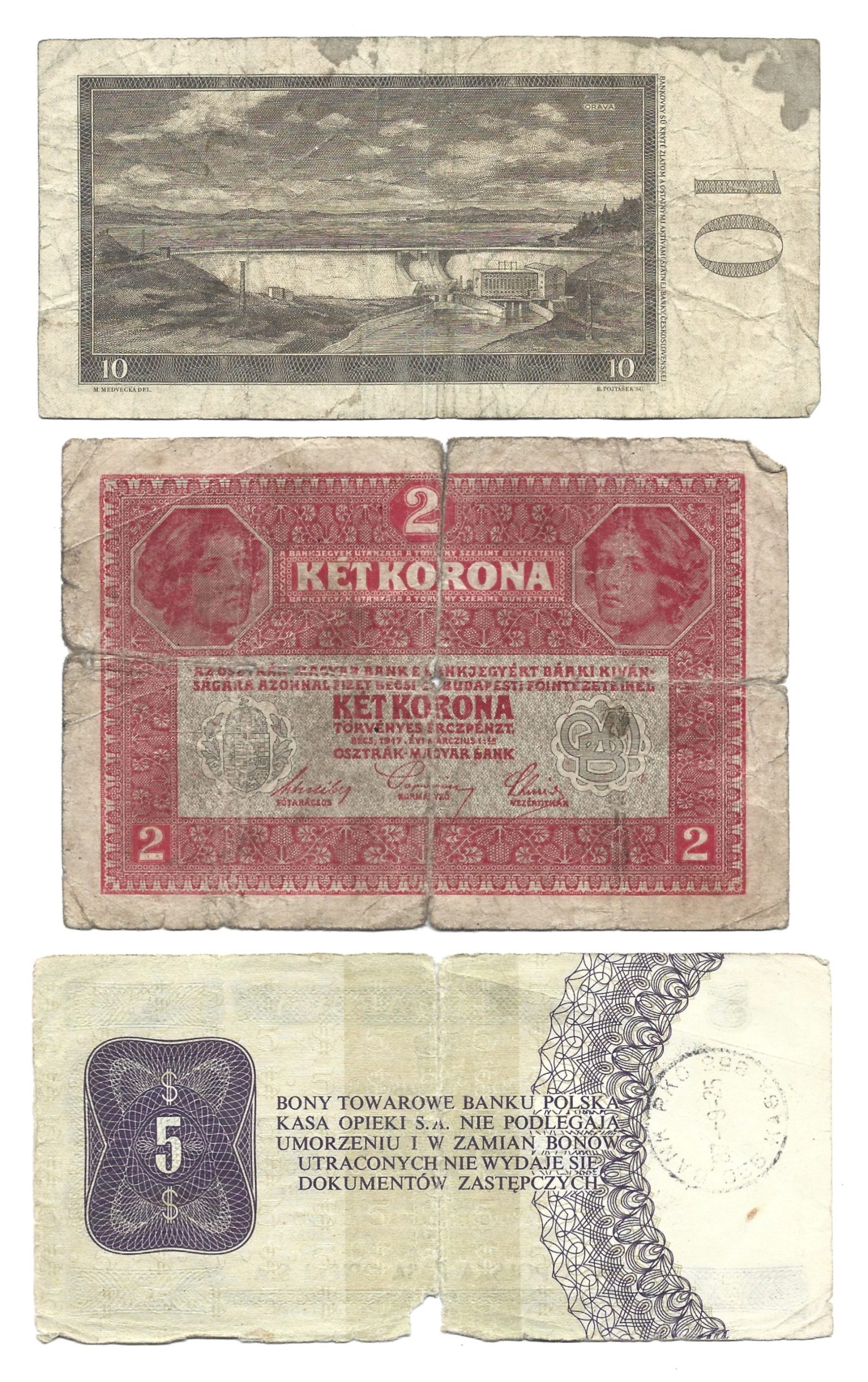 Zestaw banknotów z różnych krajów - 24 sztuki