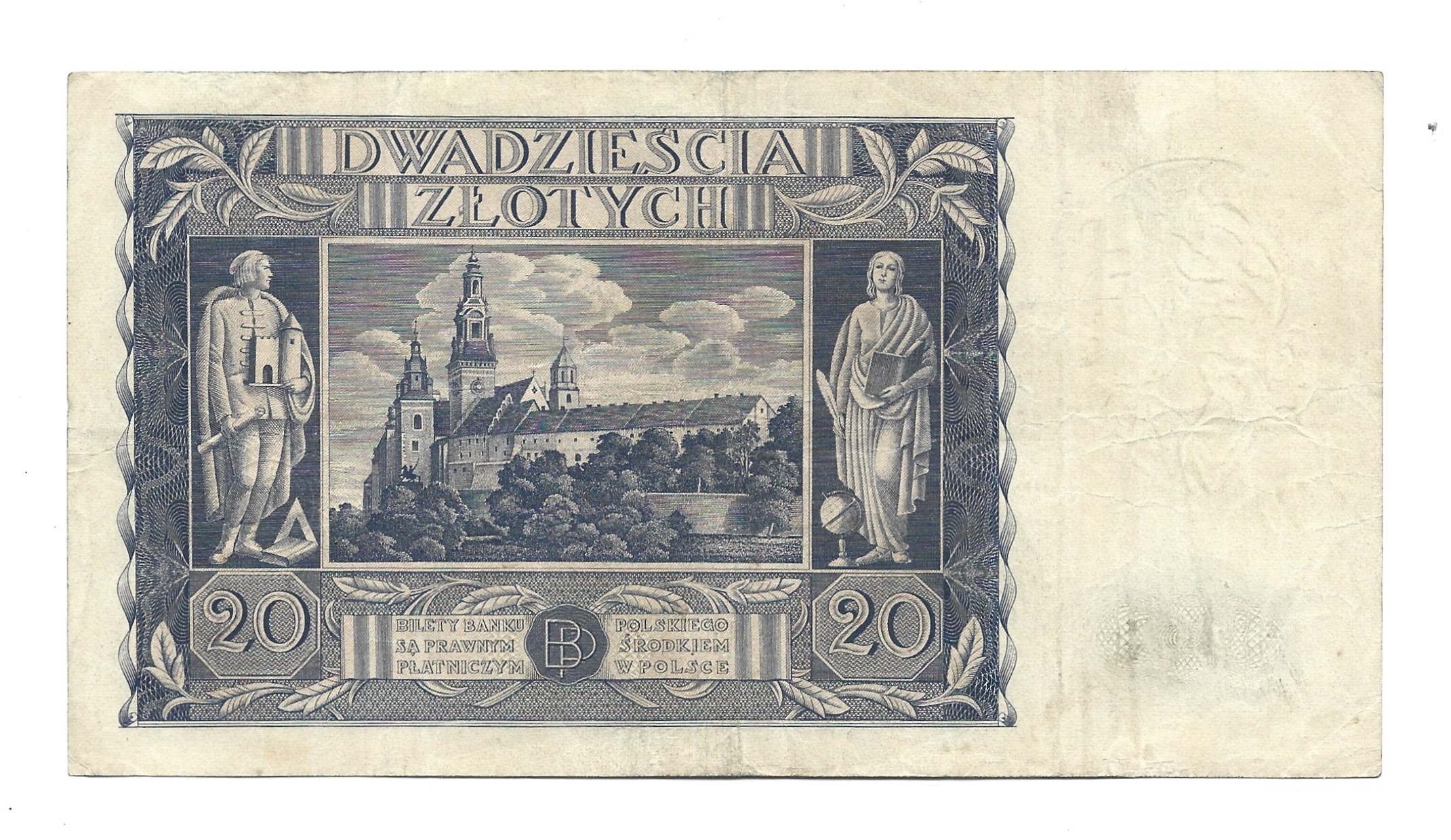 Banknot – 20 ZŁOTYCH, 1936 r. – Bank Polski