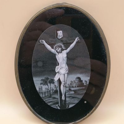 Obrazek religijny – Ukrzyżowanie Jezusa Chrystusa, XIX-XX w.