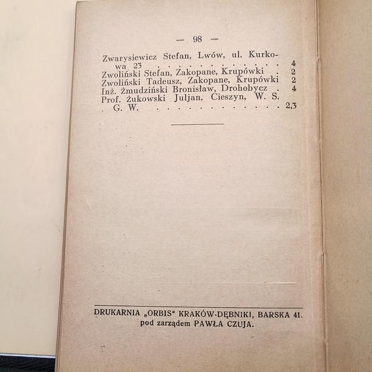 Książeczka "Regulamin Górskiej Odznaki Turystycznej P. T. T.", 1936 r.