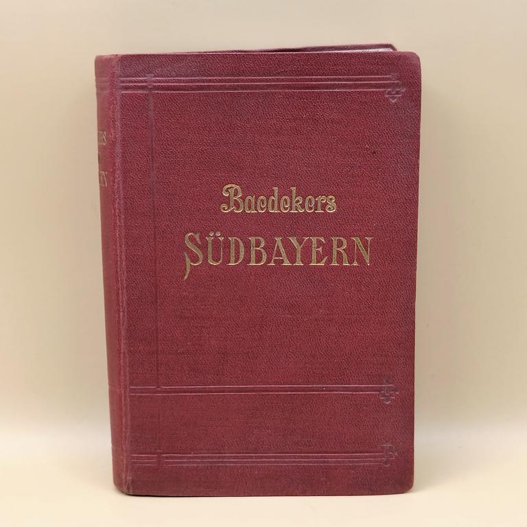 Książka - Baedekers "SUDBAYERN" - Przewodnik po Południowej Bawarii, 1925 r.