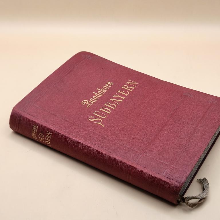 Książka - Baedekers "SUDBAYERN" - Przewodnik po Południowej Bawarii, 1925 r.