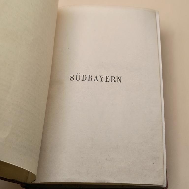 Książka - Baedekers "SUDBAYERN" - Przewodnik po Południowej Bawarii, 1925 r.