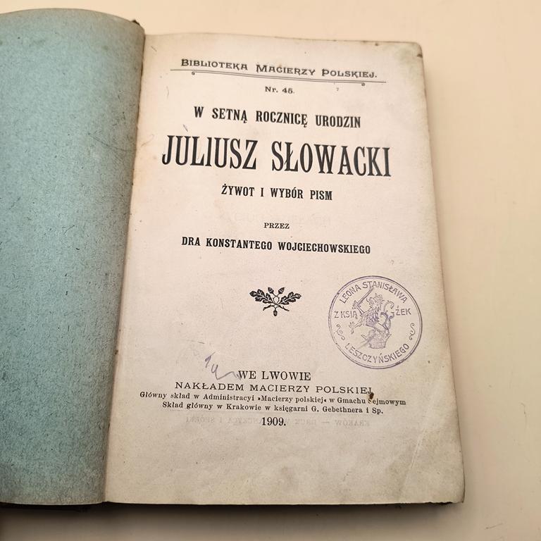 Książka - Juliusz Słowacki "Żywot i Wybór Pism"
