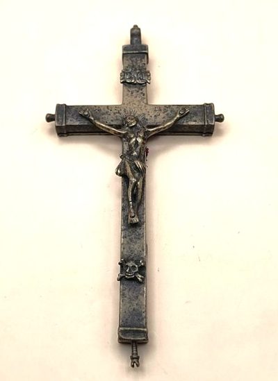 Krzyż relikwiarzowy (pektorał / enkolpion) z XIX wieku - UNIKAT!