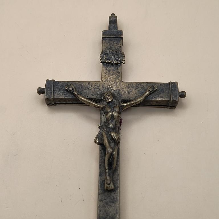 Krzyż relikwiarzowy (pektorał / enkolpion) z XIX wieku - UNIKAT!