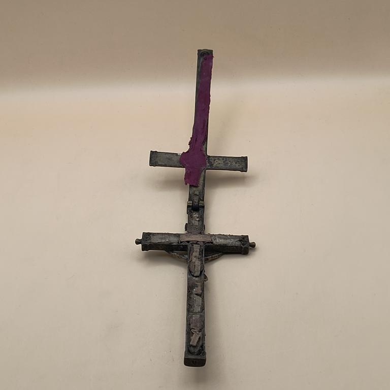 Krzyż relikwiarzowy (pektorał / enkolpion) z XIX wieku - UNIKAT!