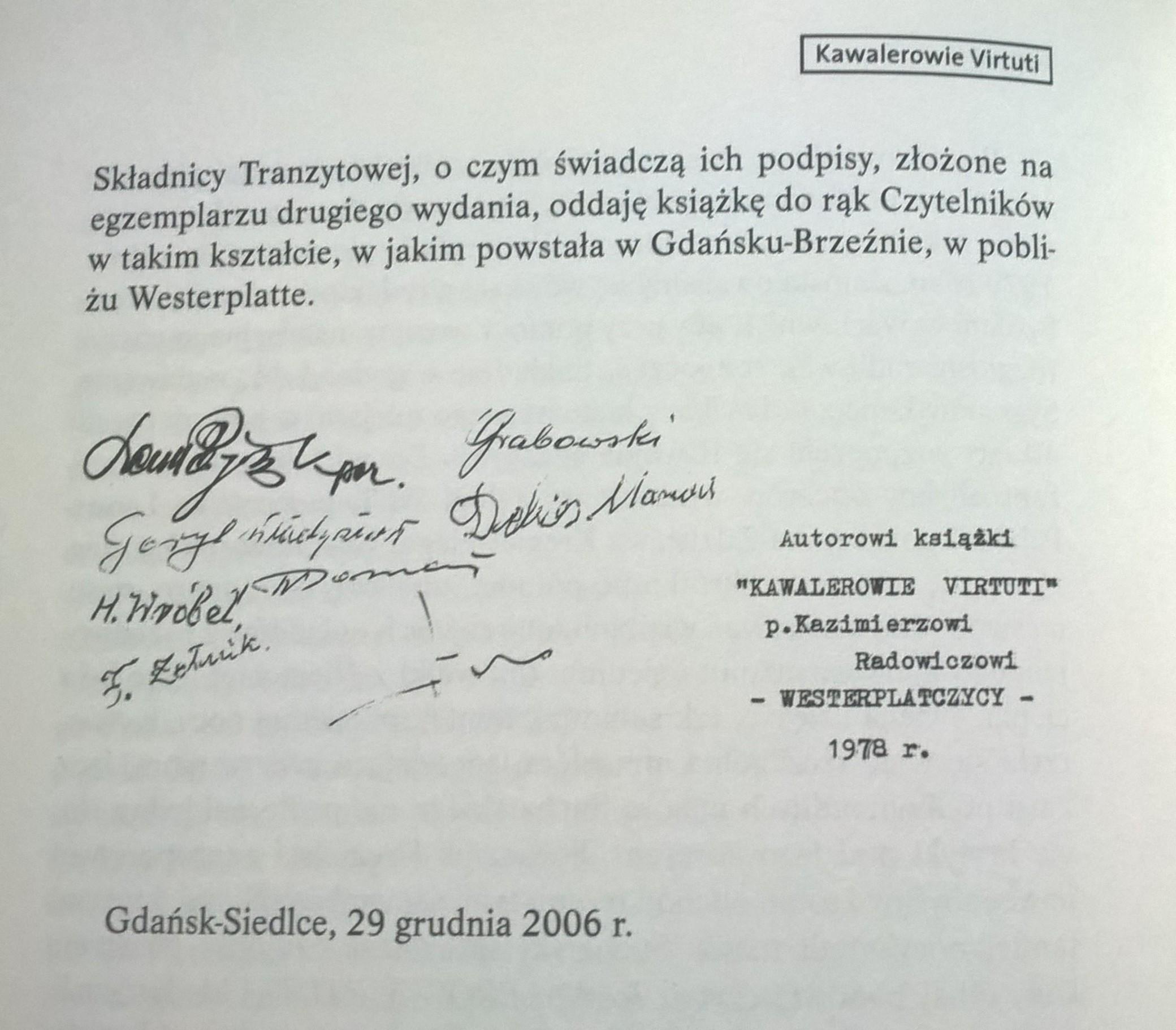 Książka "Kawalerowie Virtuti" Kazimierz Radowicz, 2007 r.