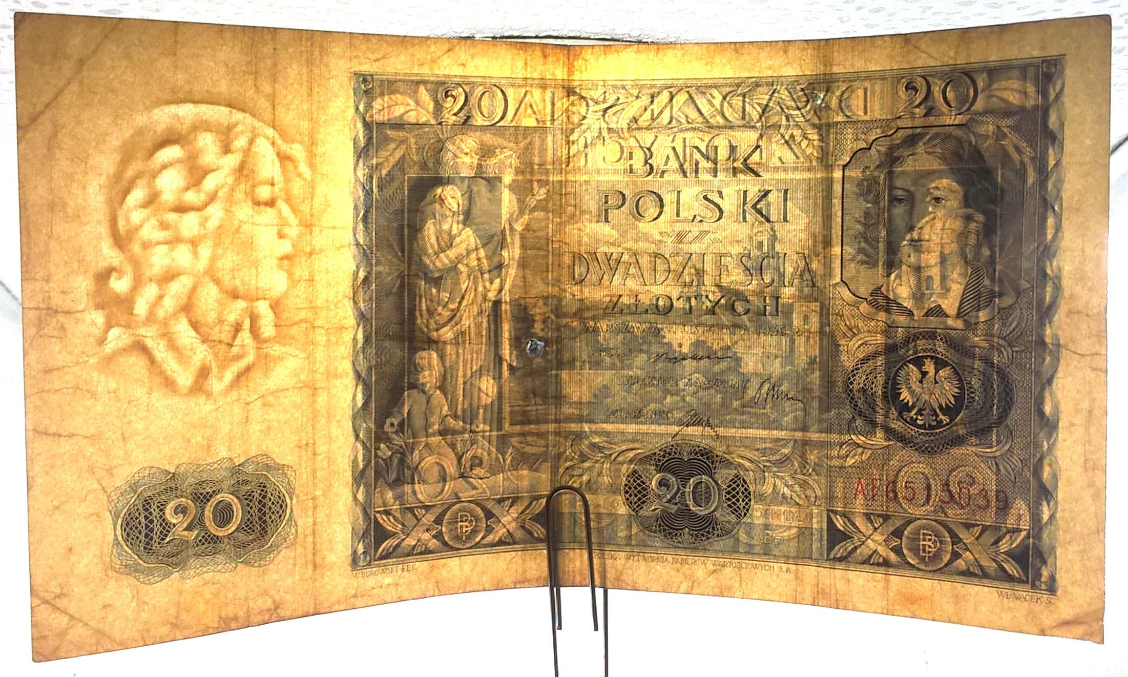 Banknot – 20 ZŁOTYCH, 1936 r. – Bank Polski