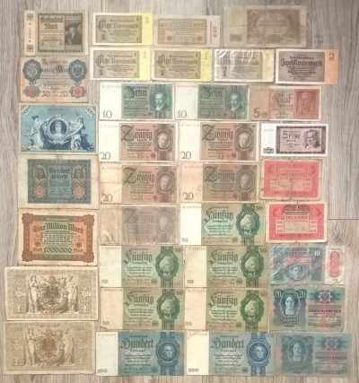 Zestaw banknotów polskich i zagranicznych - 35 sztuk