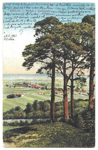 Pocztówka - KIELCE. Widok z Karczówki, 1921 r.