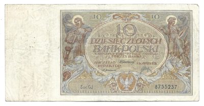 Banknot - 10 ZŁOTYCH, 1929 r.