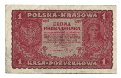 Banknot – 1 MARKA POLSKA, 1919 r.