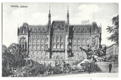 Pocztówka - STETTIN. Rathaus - SZCZECIN. Ratusz