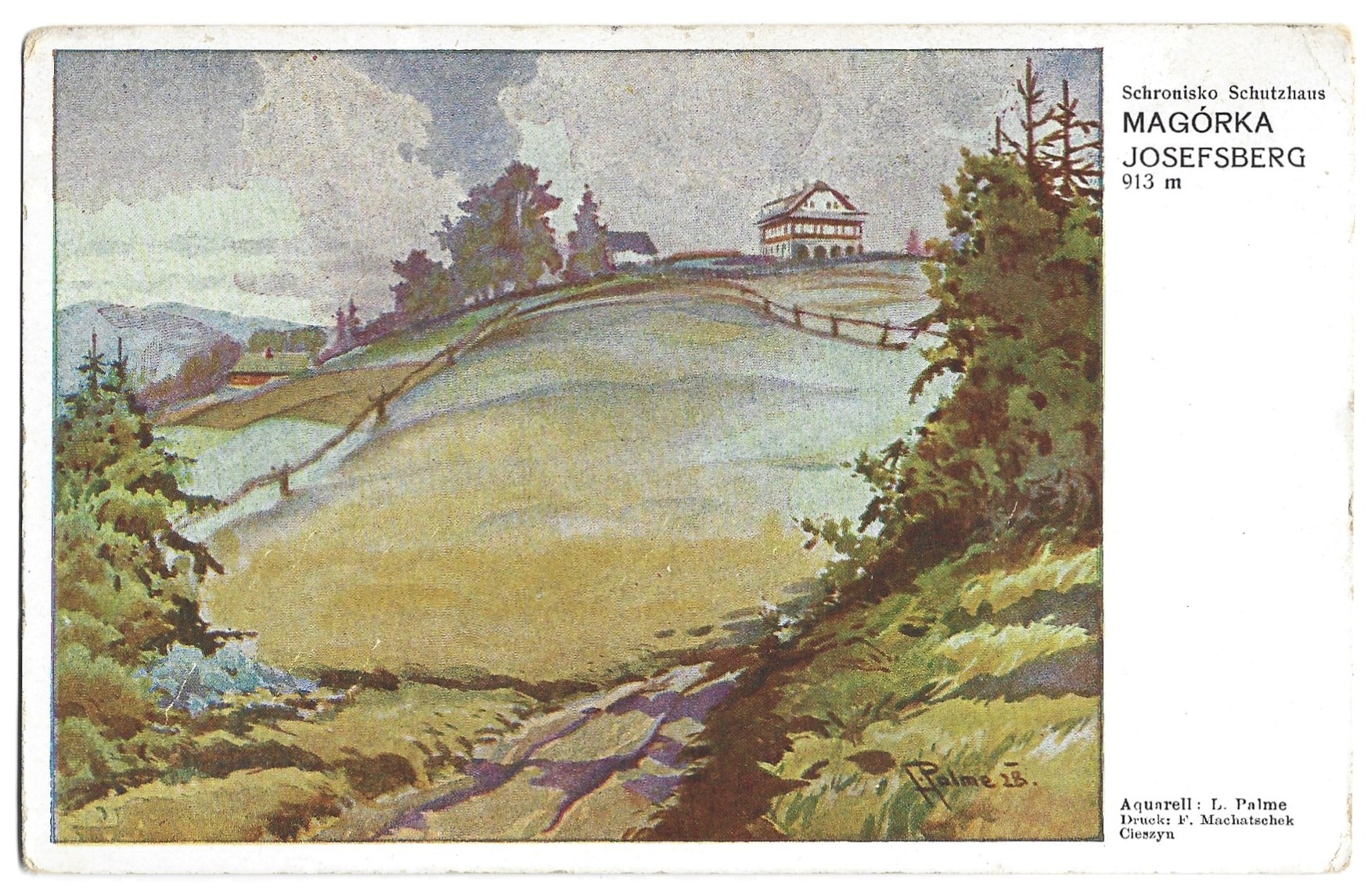 Pocztówka - Schronisko MAGÓRKA - Schutzhaus JOSEFSBERG - 913 m