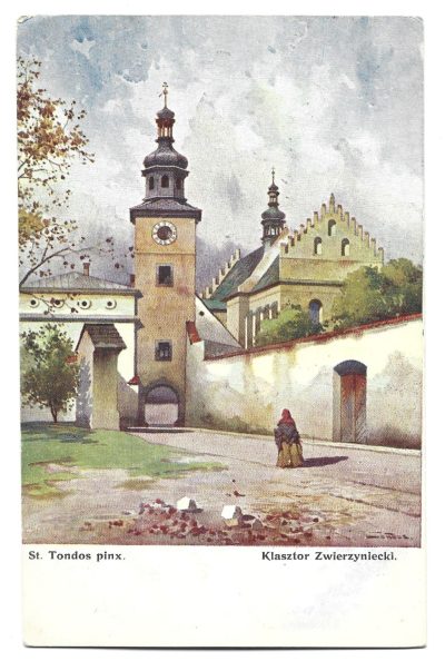 Pocztówka - KRAKÓW. Klasztor Zwierzyniecki - mal. Stanisław Tondos, 1911 r.