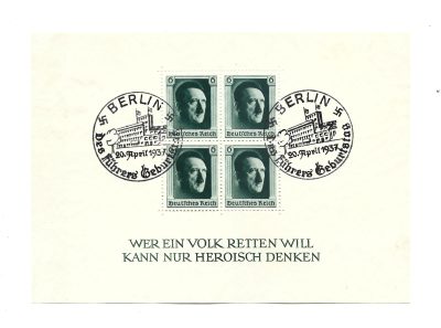 Zestaw znaczków – ADOLF HITLER / Deutsches Reich, BERLIN-Des Fuhrers Geburstag – 20. April. 1937