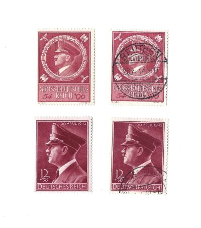 Zestaw znaczków - DEUTSCHES REICH 20 April 1942 oraz GROSSDEUTSCHES REICH - 20 April 1944 - BEUTHEN (OBERSCHL.) - Bytom (Górny Śląsk)